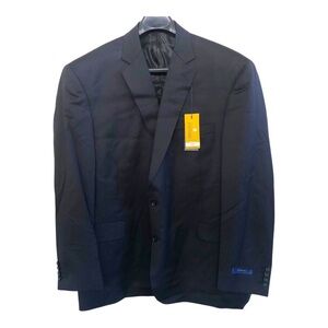 Stafford® Executive Super 100 Wool Classic Black Blazer Suit Jacket 54 B&T BLong